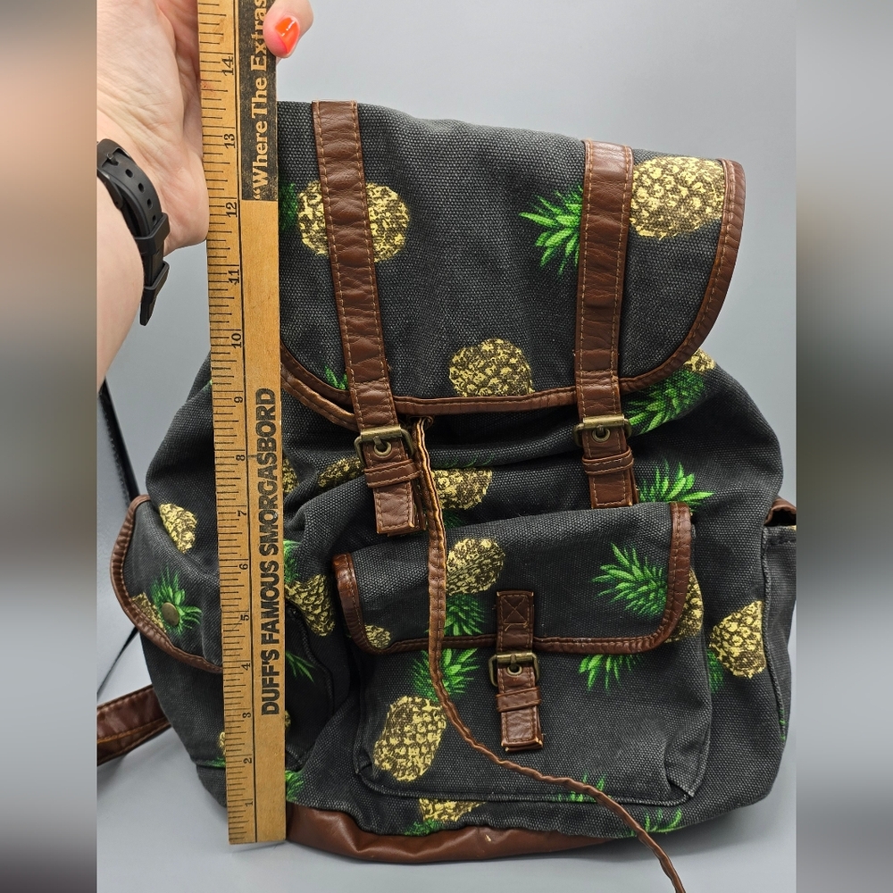 Pineapple Print, Drawstring Backpack, Claires - image 2